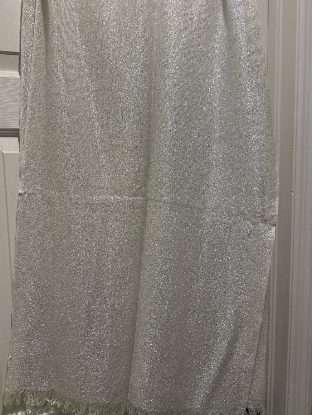 Silver Shimmer Wrap - Elegant Evening Wear